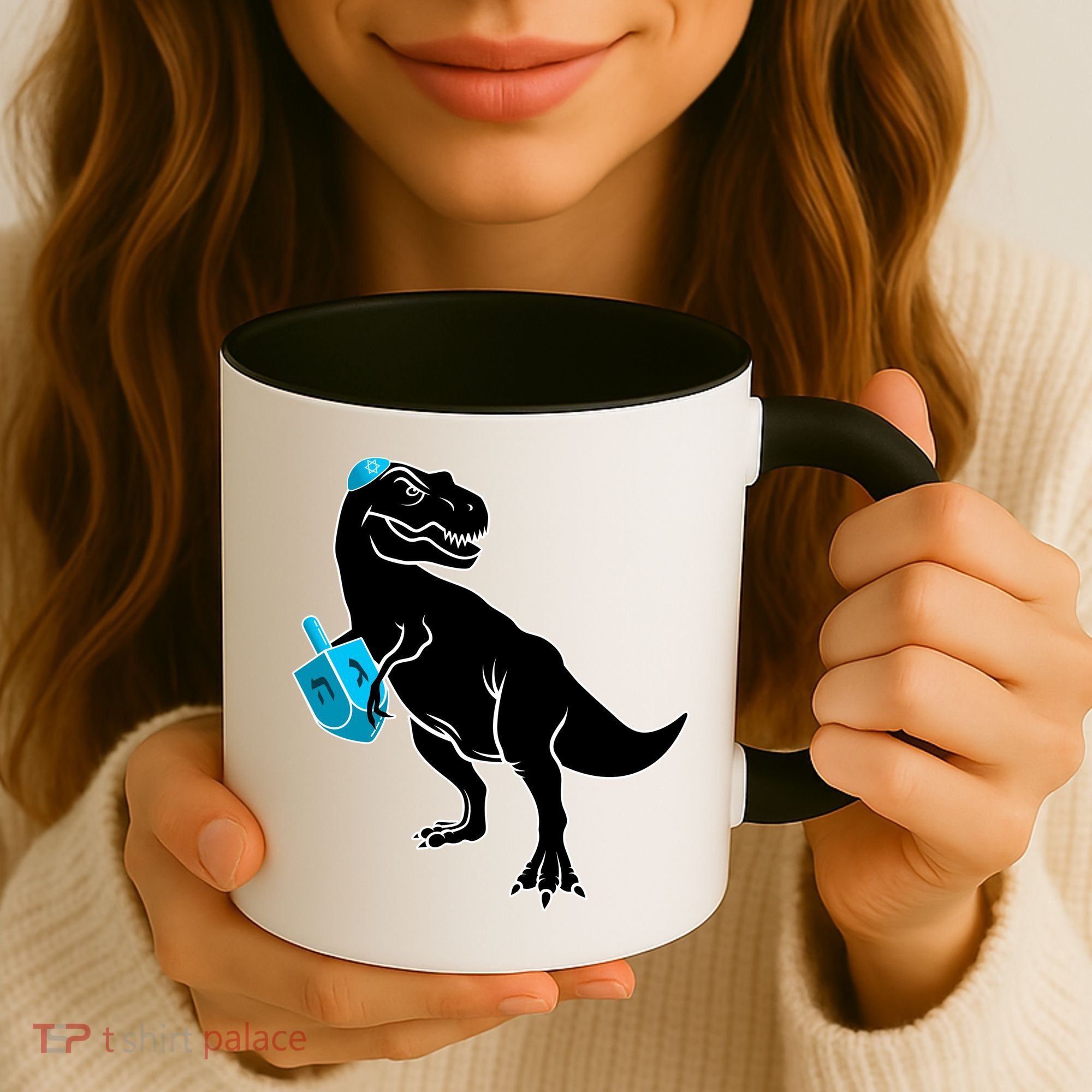 Trex Jewish Dreidel Coffee Mug