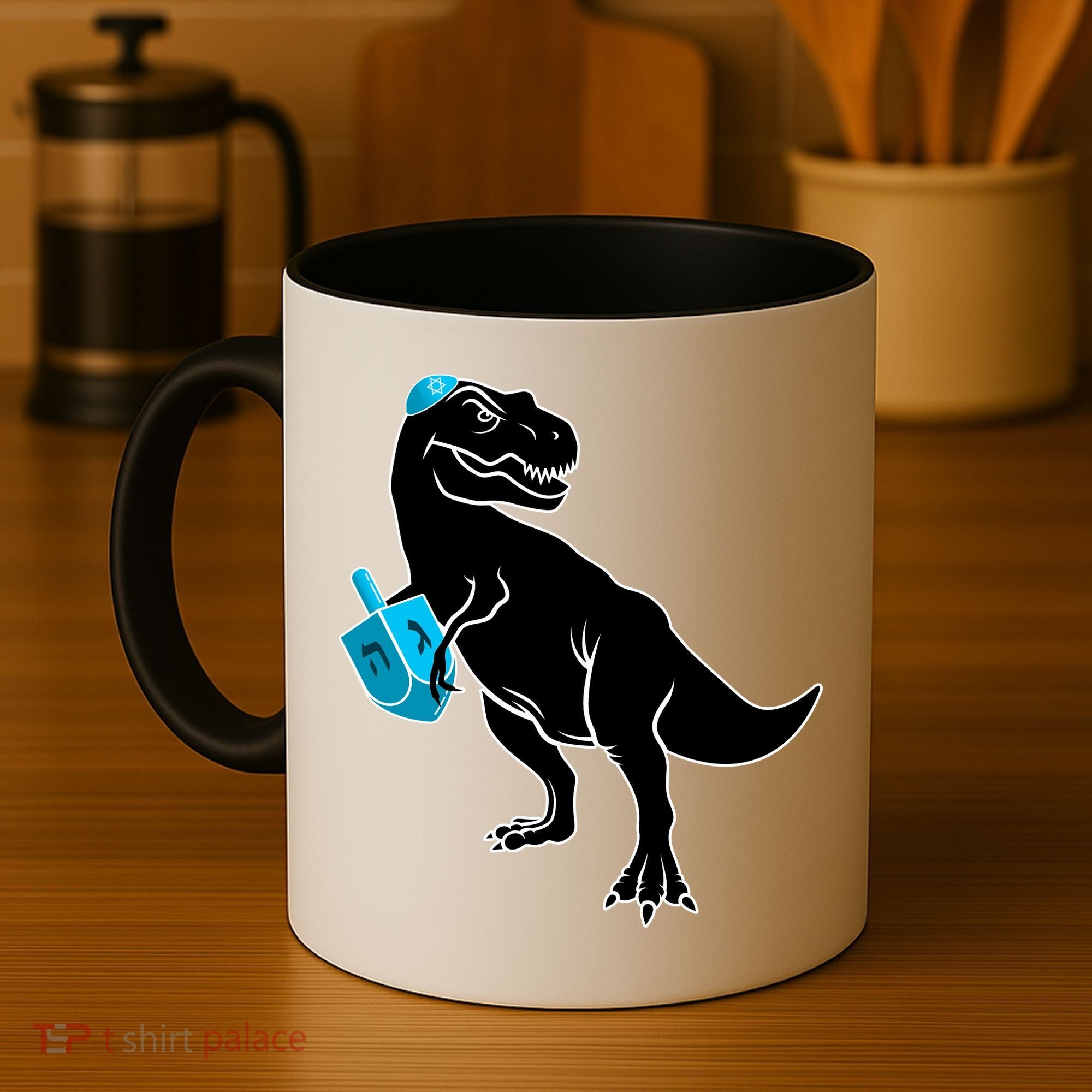 Trex Jewish Dreidel Coffee Mug