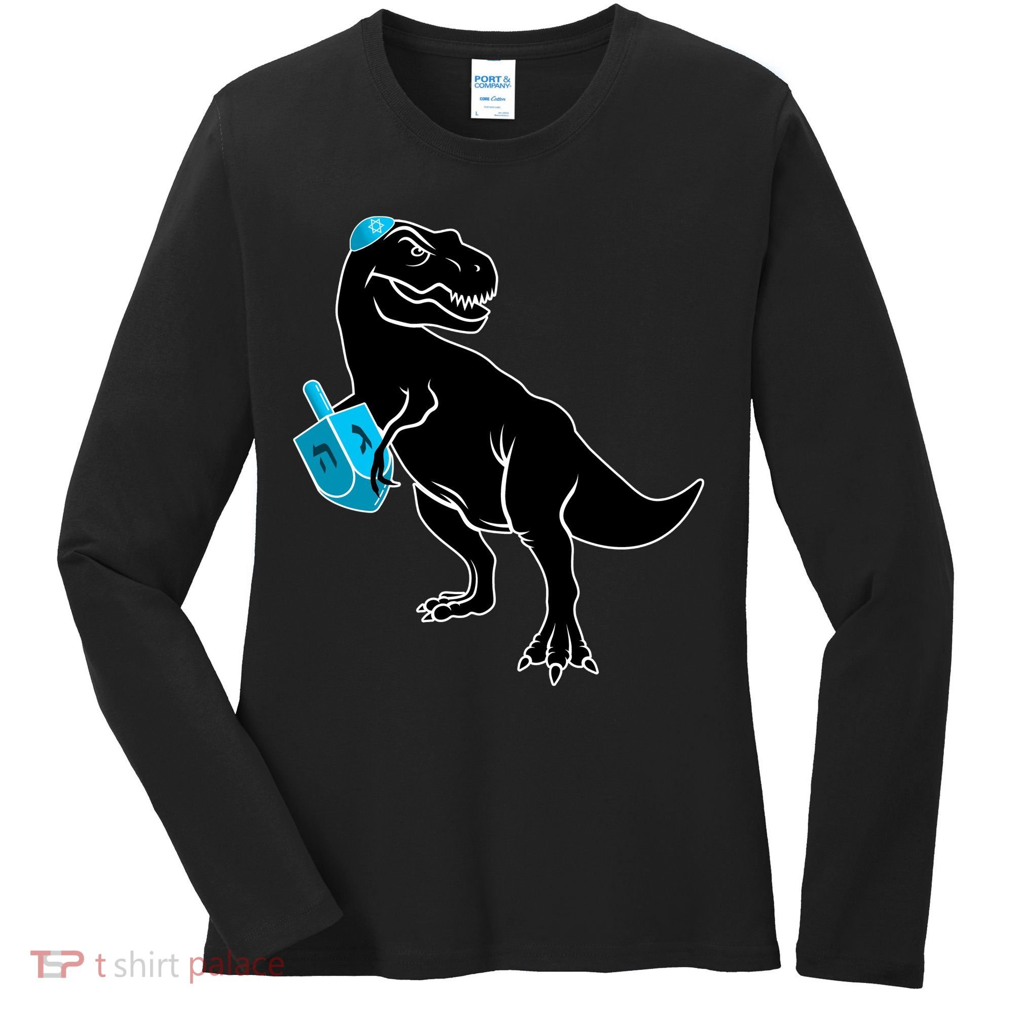 Trex Jewish Dreidel Women's Long Sleeve Shirt