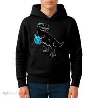 Trex Jewish Dreidel Kids Hoodie thumb 4