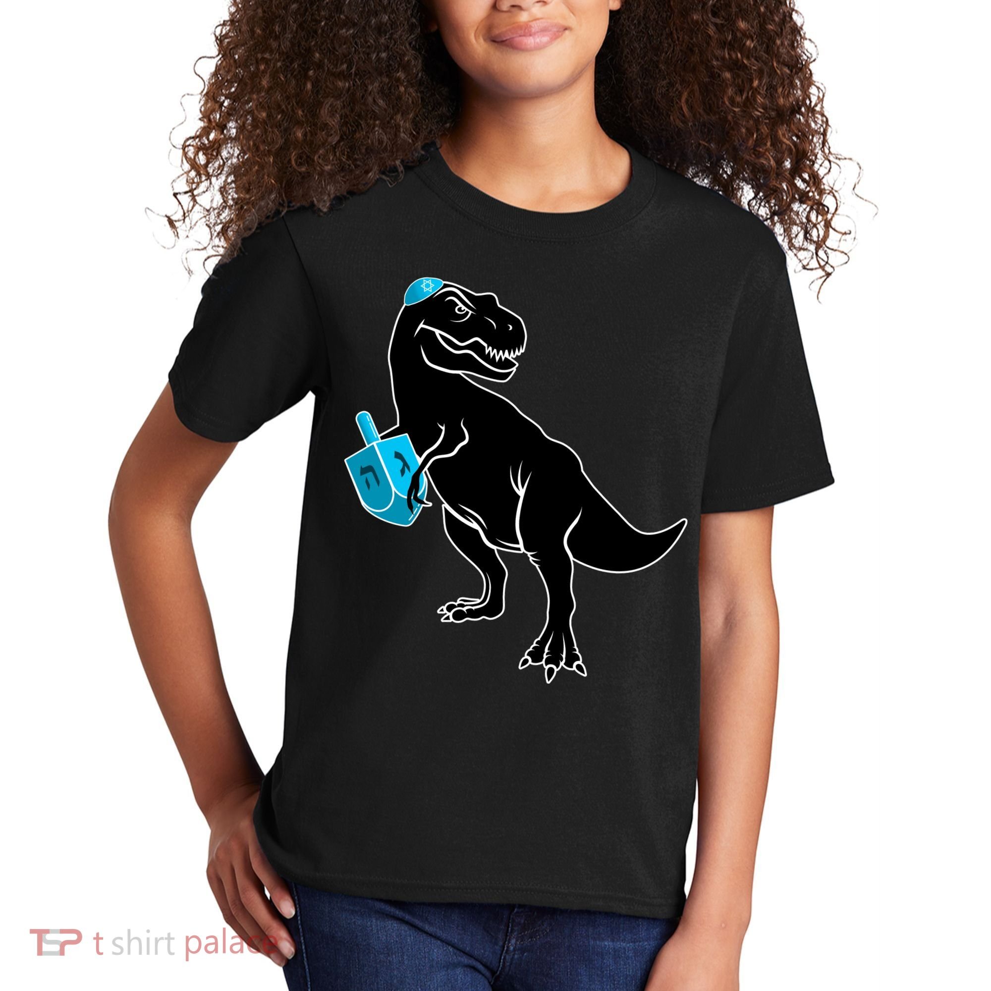Trex Jewish Dreidel Kids T-Shirt