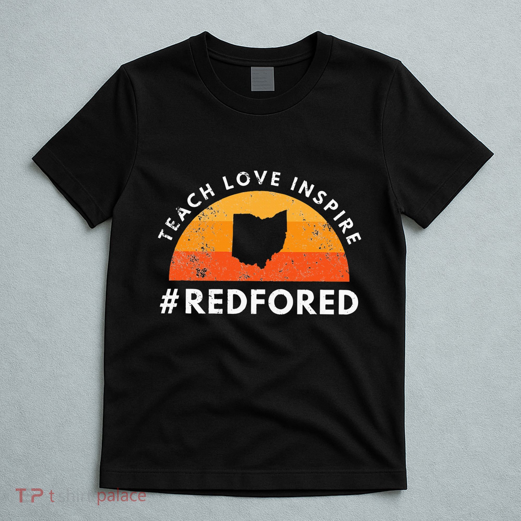 Teacher Red For Ed Ohio Public Education Teach Love Inspire T-Shirt