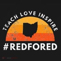 Teacher Red For Ed Ohio Public Education Teach Love Inspire T-Shirt thumb 7