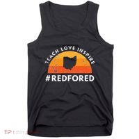 Teacher Red For Ed Ohio Public Education Teach Love Inspire Tank Top thumb 0