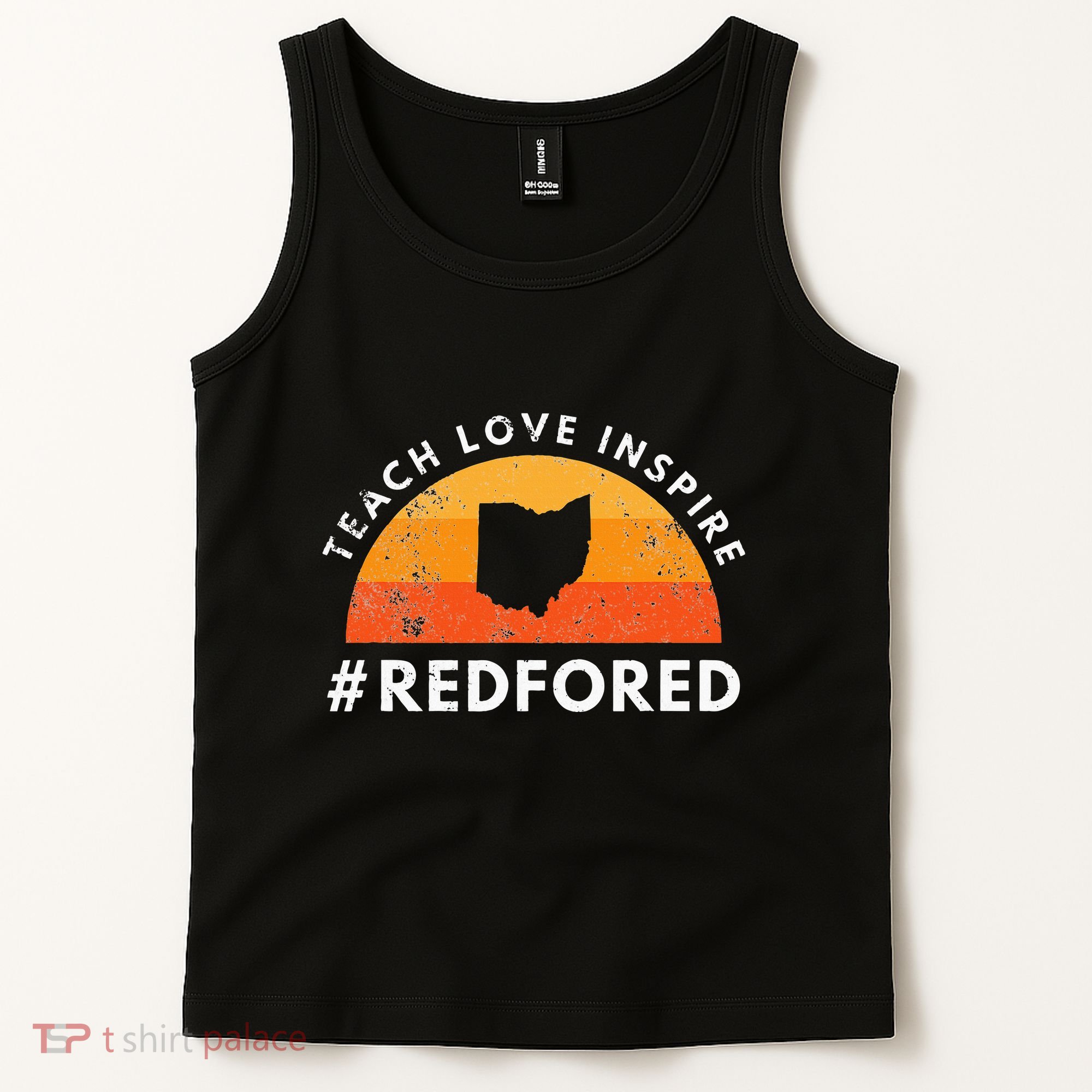 Teacher Red For Ed Ohio Public Education Teach Love Inspire Tank Top