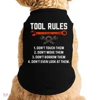 Tool Rules Funny Meme Mechanic Auto Repair Doggie Tank thumb 0