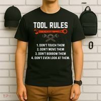Tool Rules Funny Meme Mechanic Auto Repair T-Shirt thumb 6