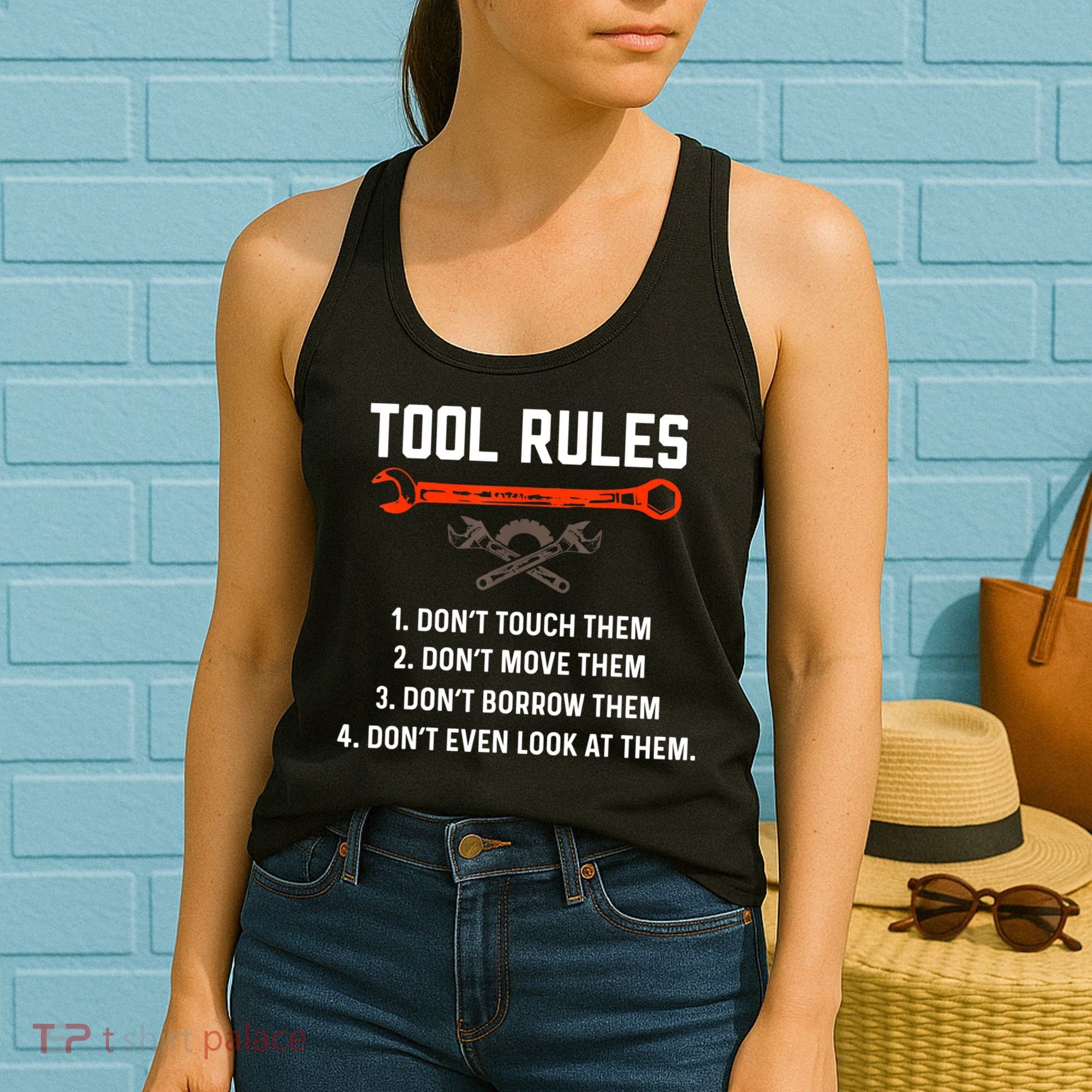Tool Rules Funny Meme Mechanic Auto Repair Women's Tank Top