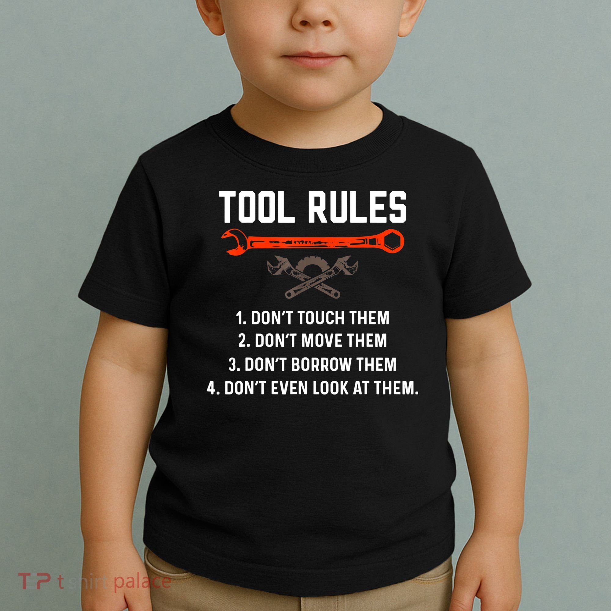 Tool Rules Funny Meme Mechanic Auto Repair Toddler T-Shirt