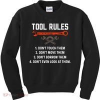 Tool Rules Funny Meme Mechanic Auto Repair Kids Sweatshirt thumb 0