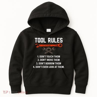 Tool Rules Funny Meme Mechanic Auto Repair Kids Hoodie