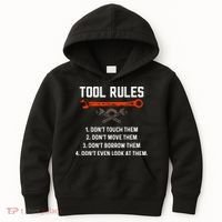 Tool Rules Funny Meme Mechanic Auto Repair Kids Hoodie thumb 0