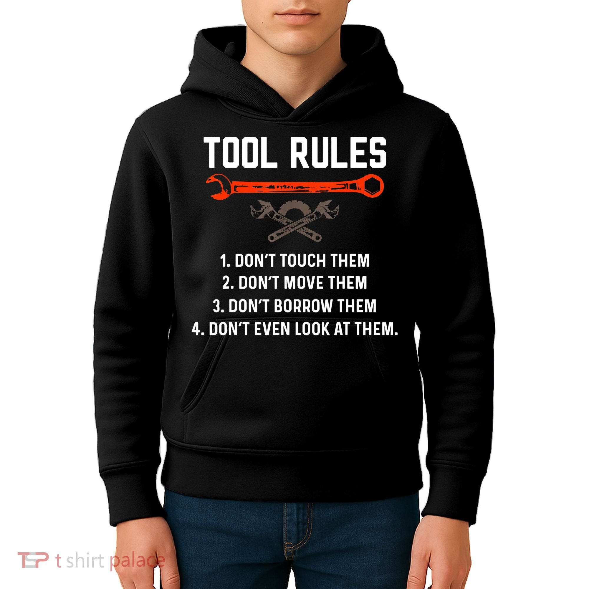 Tool Rules Funny Meme Mechanic Auto Repair Kids Hoodie