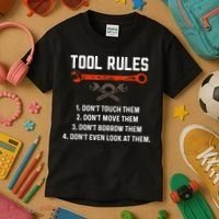 Tool Rules Funny Meme Mechanic Auto Repair Kids T-Shirt thumb 3