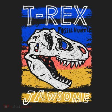T Rex Fossil Hunter Jawsome Comfort Colors Heavyweight Long Sleeve T-Shirt