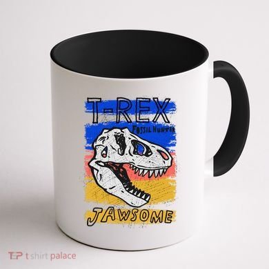 T Rex Fossil Hunter Jawsome Coffee Mug back
