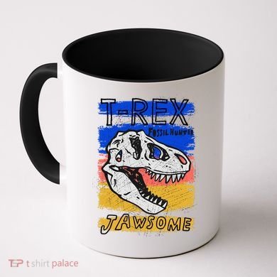 T Rex Fossil Hunter Jawsome Coffee Mug