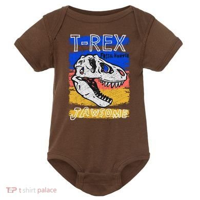 T Rex Fossil Hunter Jawsome Baby Bodysuit