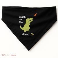 T-Rex Reach For The Stars Oh Dinosaur Dino Cool Cute Funny USA-Made Doggie Bandana thumb 0