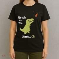 T-Rex Reach For The Stars Oh Dinosaur Dino Cool Cute Funny T-Shirt thumb 4