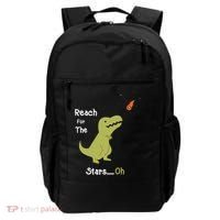 T-Rex Reach For The Stars Oh Dinosaur Dino Cool Cute Funny Backpack thumb 0