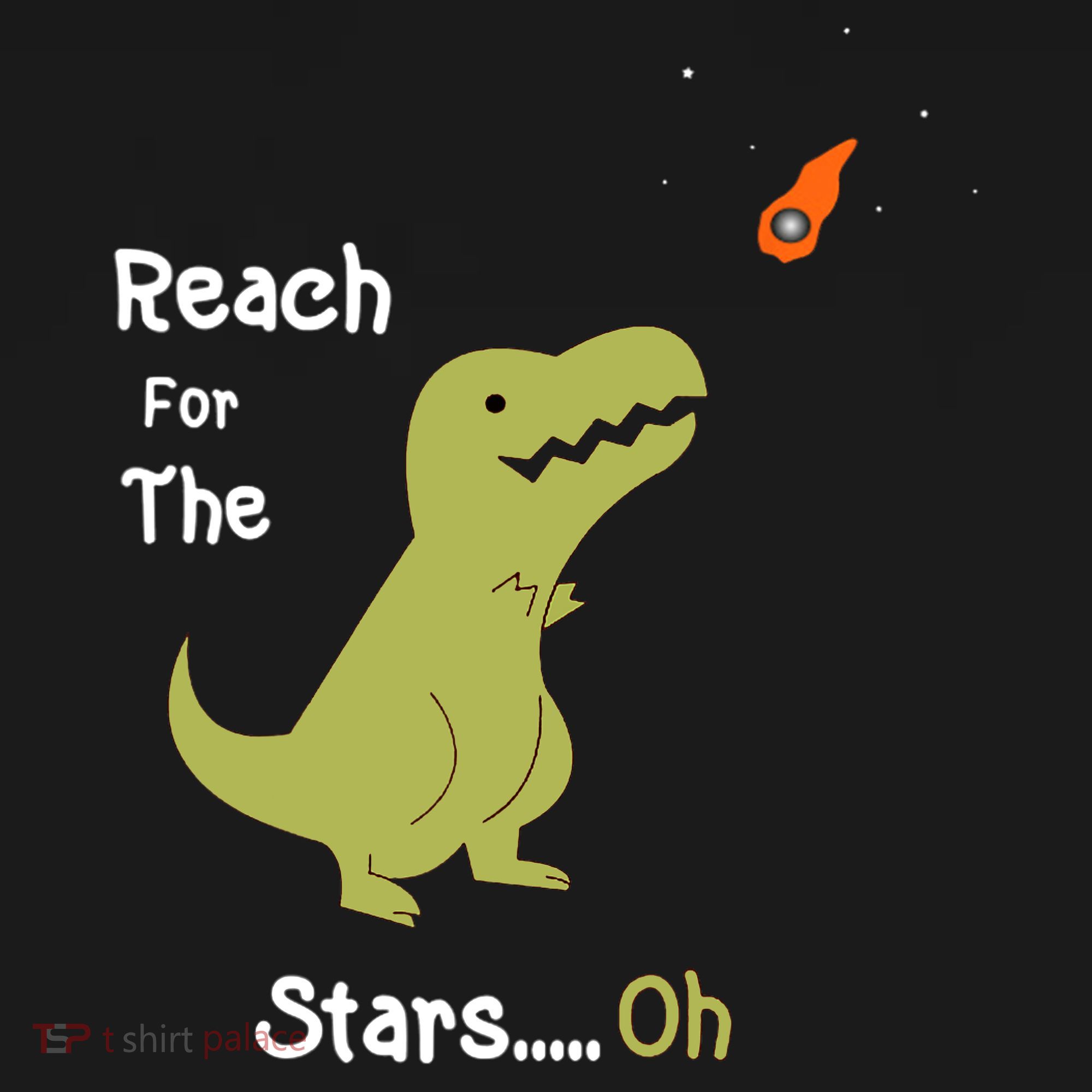 T-Rex Reach For The Stars Oh Dinosaur Dino Cool Cute Funny Women's Tank Top