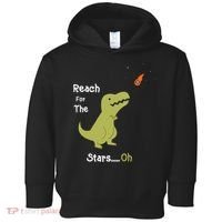 T-Rex Reach For The Stars Oh Dinosaur Dino Cool Cute Funny Toddler Hoodie thumb 0