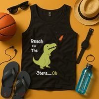 T-Rex Reach For The Stars Oh Dinosaur Dino Cool Cute Funny Tank Top thumb 4