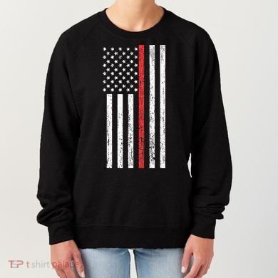 Thin RedLine Firefighter Flag Distressed Effect Women's Sweatshirt