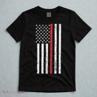 Thin RedLine Firefighter Flag Distressed Effect T-Shirt thumb 5