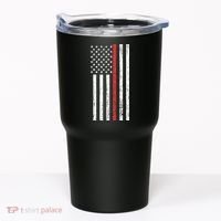 Thin RedLine Firefighter Flag Distressed Effect Tumbler thumb 0