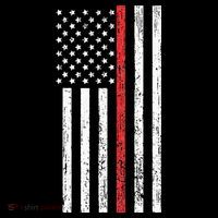 Thin RedLine Firefighter Flag Distressed Effect Baby Bodysuit thumb 2