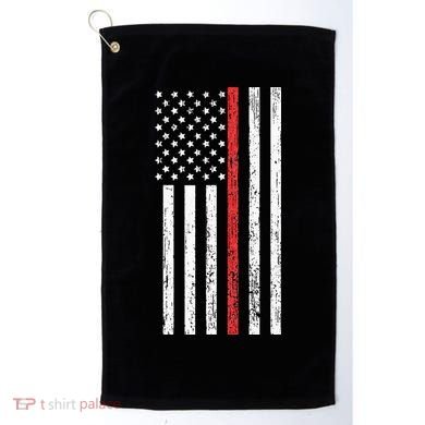 Thin RedLine Firefighter Flag Distressed Effect Golf Towel