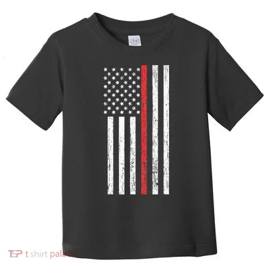 Thin RedLine Firefighter Flag Distressed Effect Toddler T-Shirt