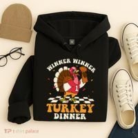 Thanksgiving Retro Football Feast Hoodie thumb 4