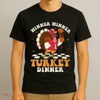 Thanksgiving Retro Football Feast T-Shirt thumb 3