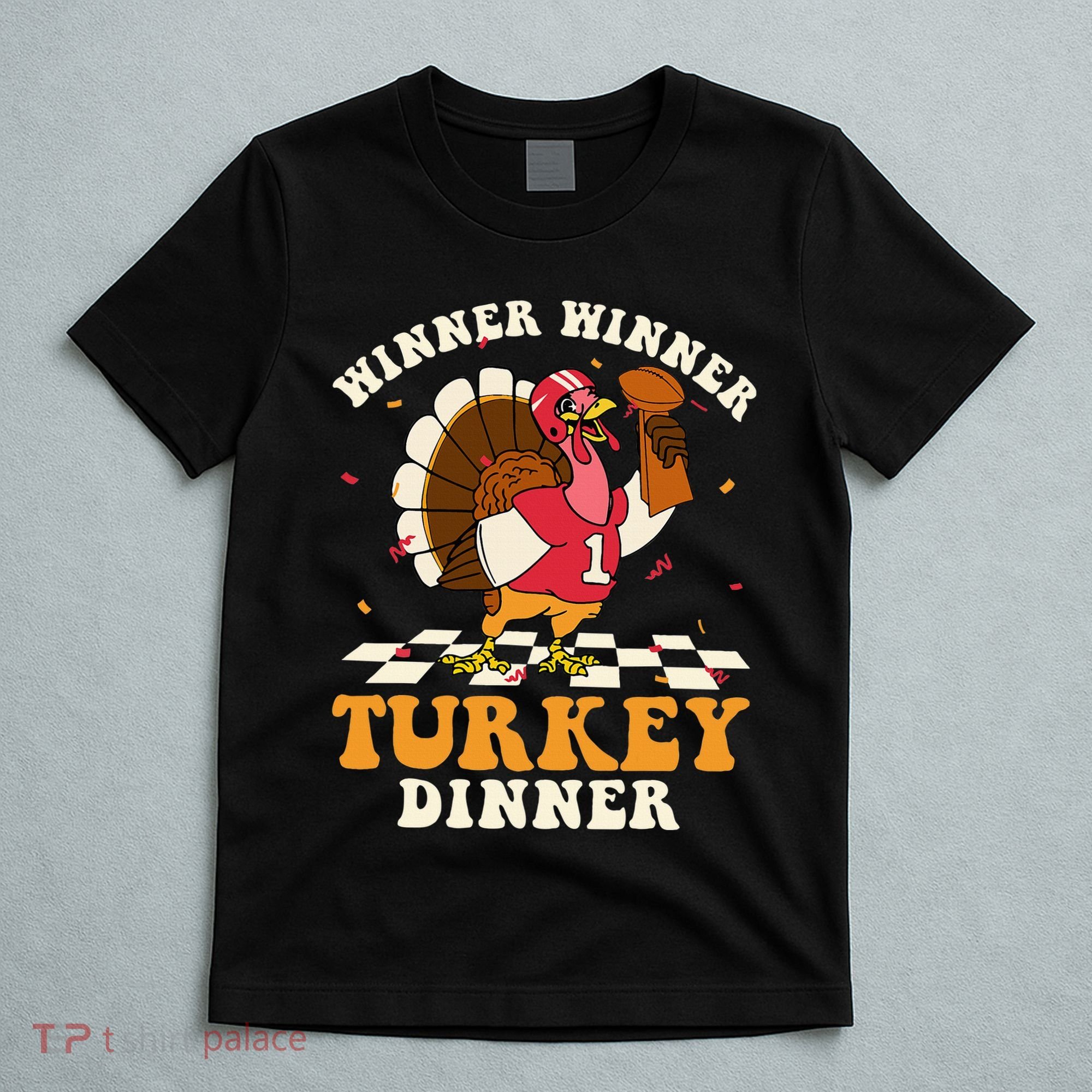 Thanksgiving Retro Football Feast T-Shirt