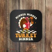 Thanksgiving Retro Football Feast Coaster thumb 0