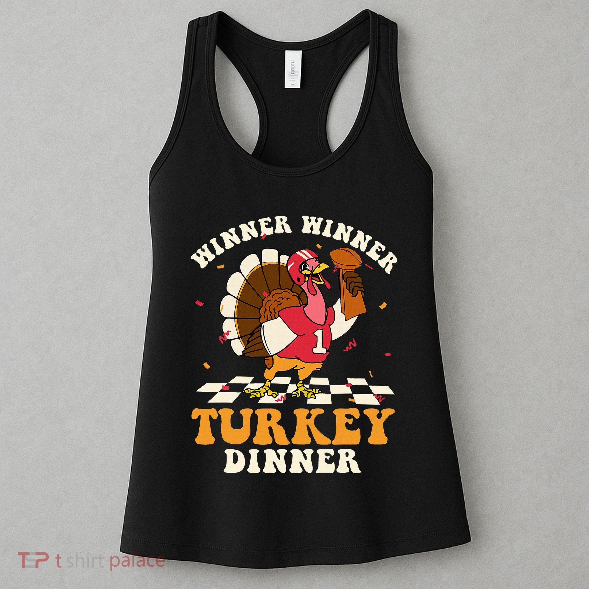 Thanksgiving Retro Football Feast Women's Tank Top