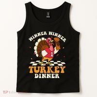 Thanksgiving Retro Football Feast Tank Top thumb 2