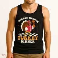 Thanksgiving Retro Football Feast Tank Top thumb 3