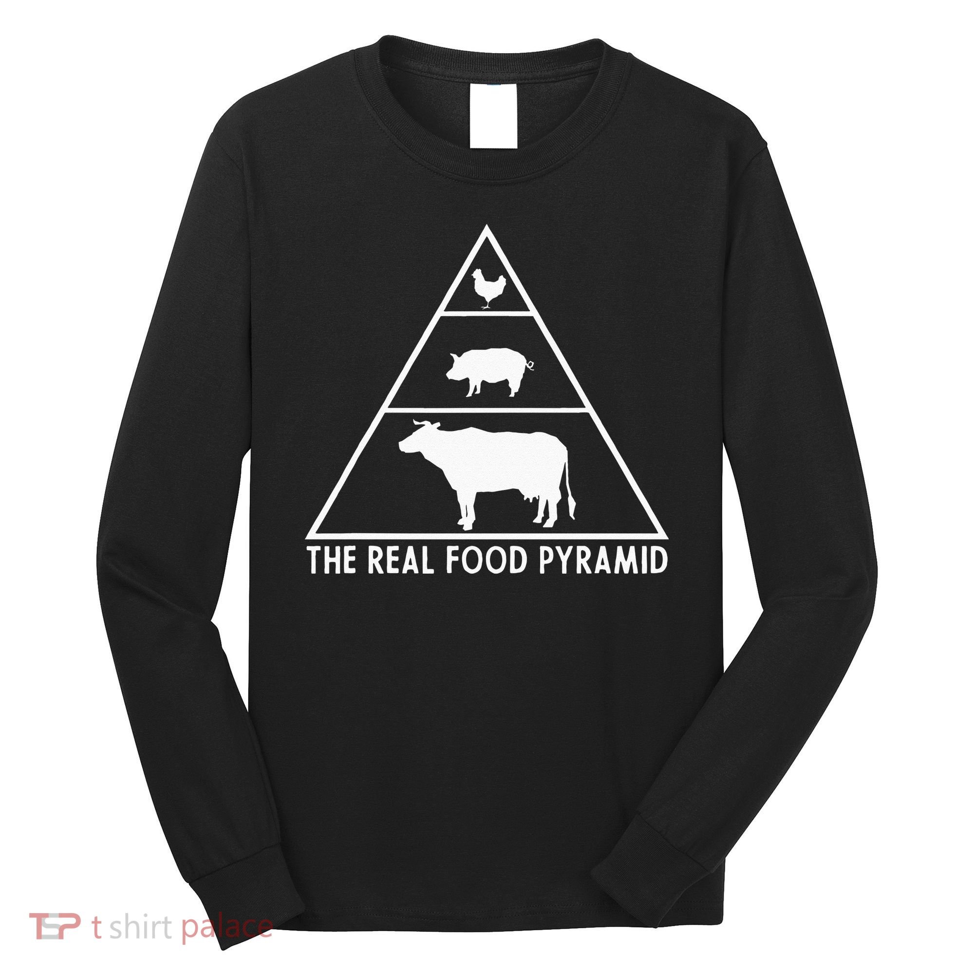 The Real Food Pyramid For Carnivores Long Sleeve Shirt