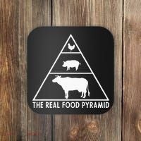 The Real Food Pyramid For Carnivores Coaster thumb 0
