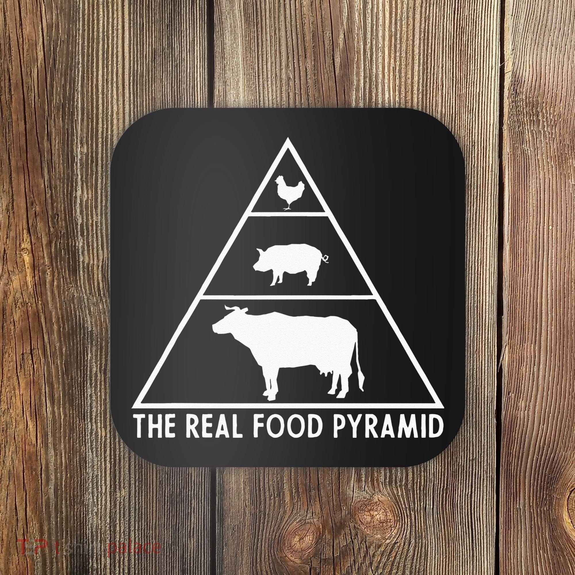 The Real Food Pyramid For Carnivores Coaster