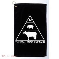 The Real Food Pyramid For Carnivores Golf Towel thumb 0