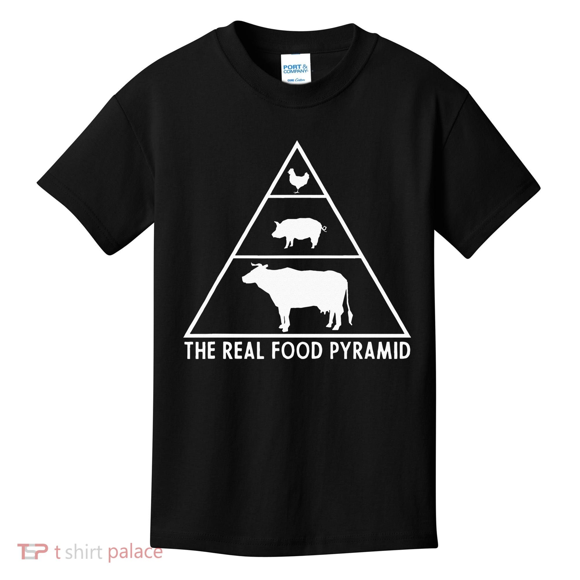 The Real Food Pyramid For Carnivores Kids T-Shirt