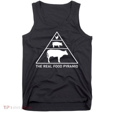 The Real Food Pyramid Beef Pork Chicken Tank Top