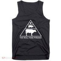 The Real Food Pyramid Beef Pork Chicken Tank Top thumb 0