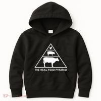 The Real Food Pyramid Beef Pork Chicken Kids Hoodie thumb 0