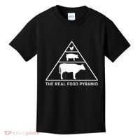 The Real Food Pyramid Beef Pork Chicken Kids T-Shirt thumb 0
